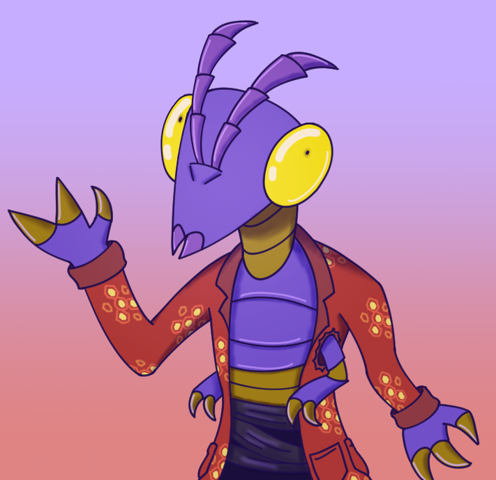 my insectoid dnd character named phlox